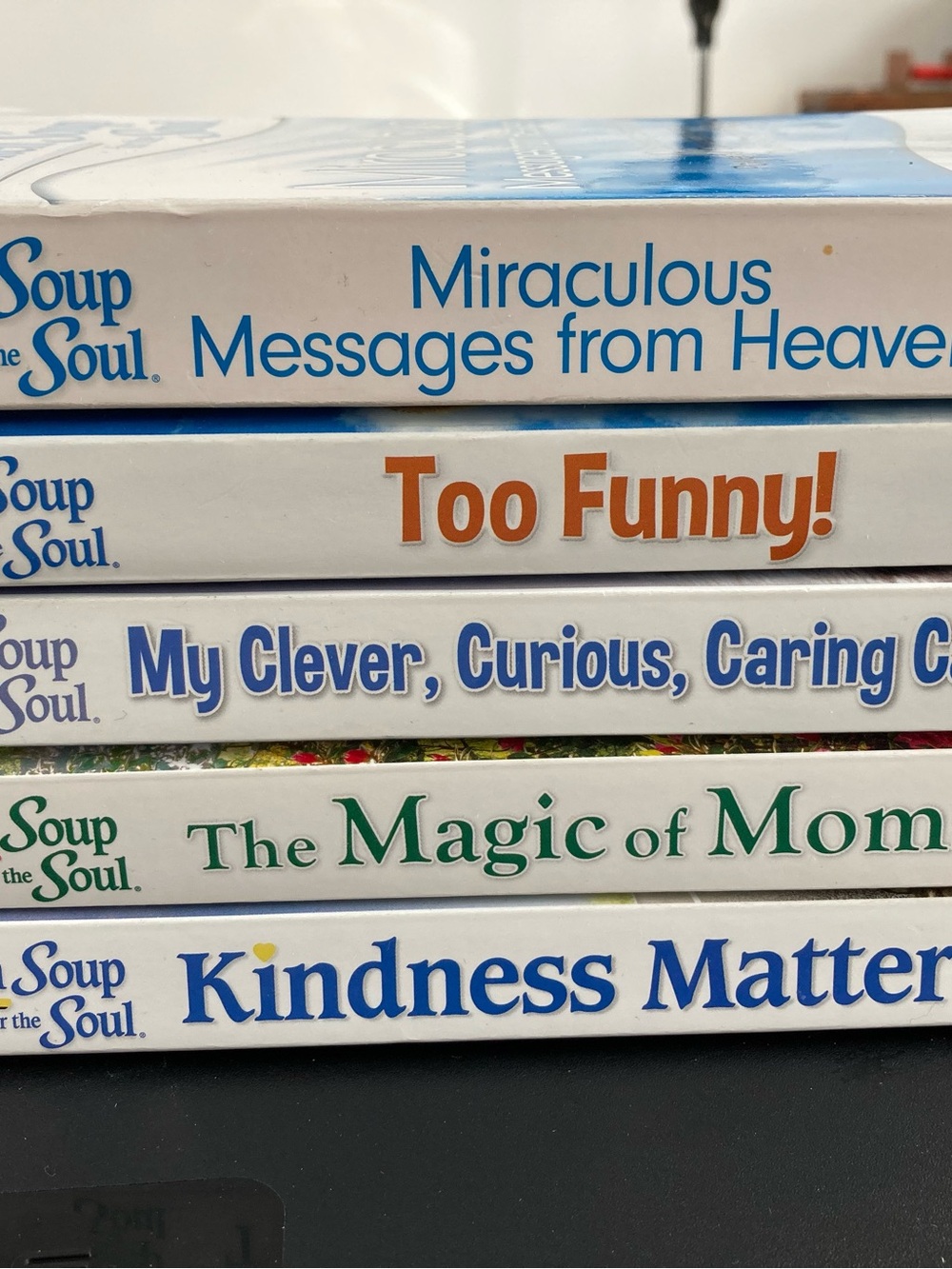 Soup for the Soul Decorative Book Set — White with Blue & Green Accents